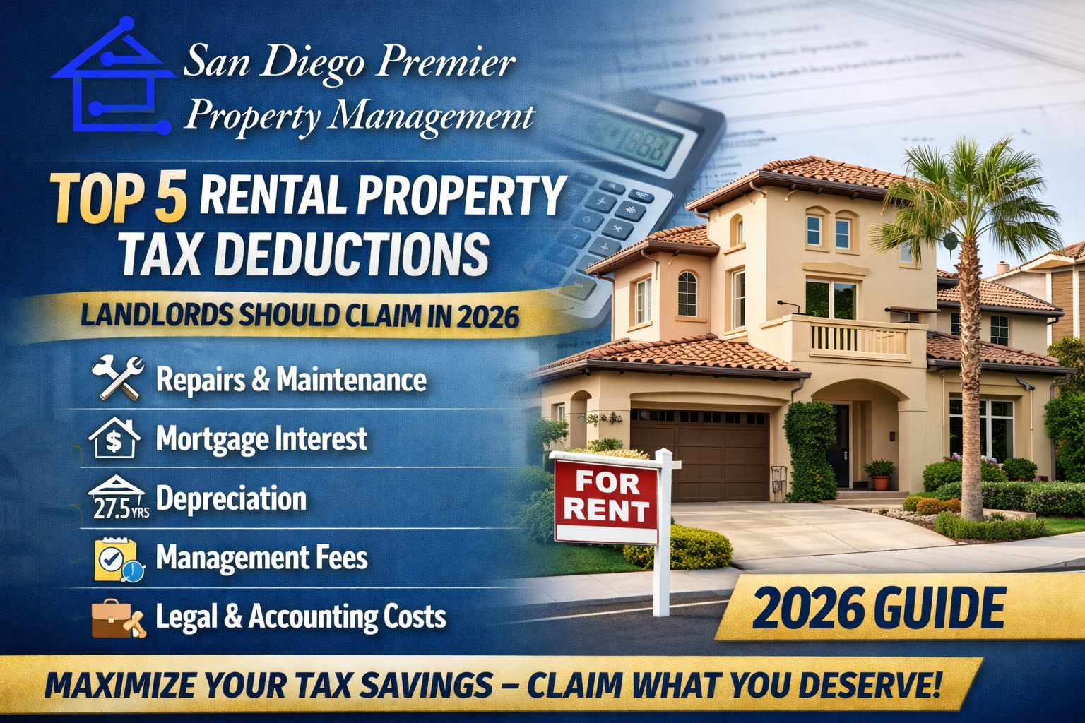 Top 5 Rental Property Tax Deductions Landlords Should Claim (2026 guide)